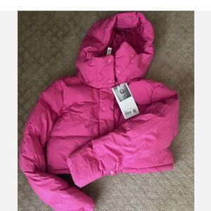 LULULEMON WUNDER Puff SUPER CROPPED JACKET SONIC PINK size 4 6 perfect nwt